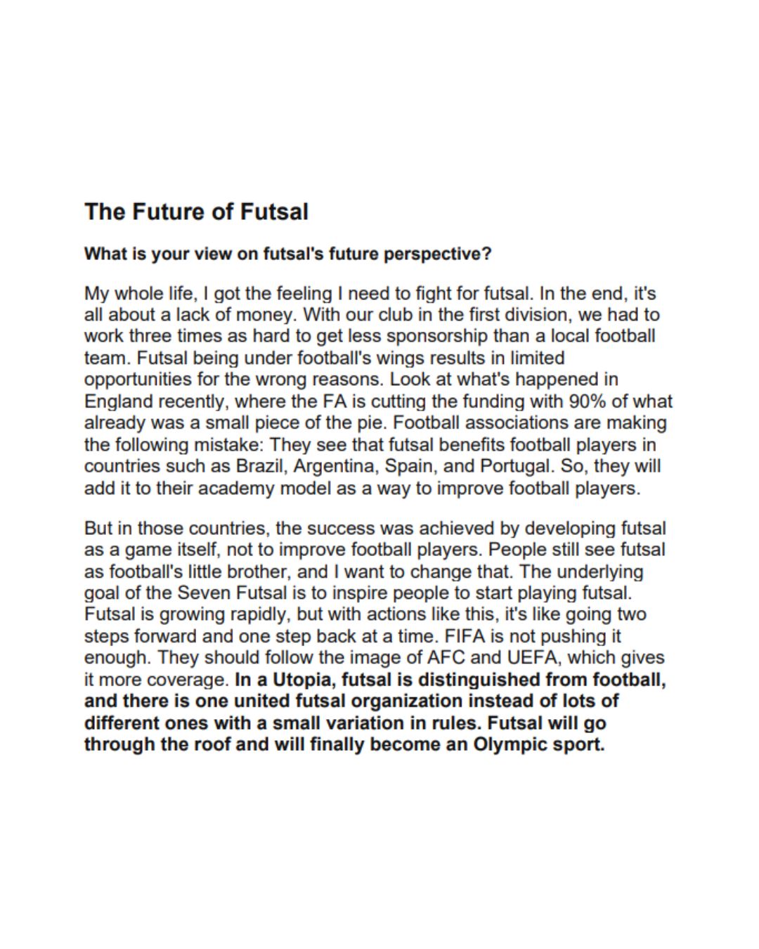 FutsalFeed Interview 8